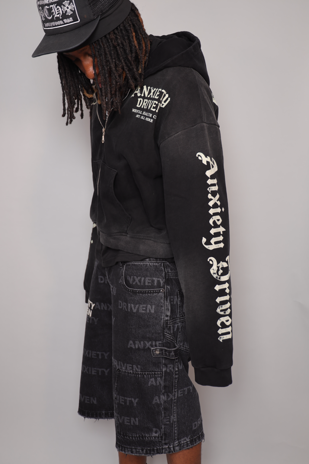 Signature Cropped Zip Hoodie