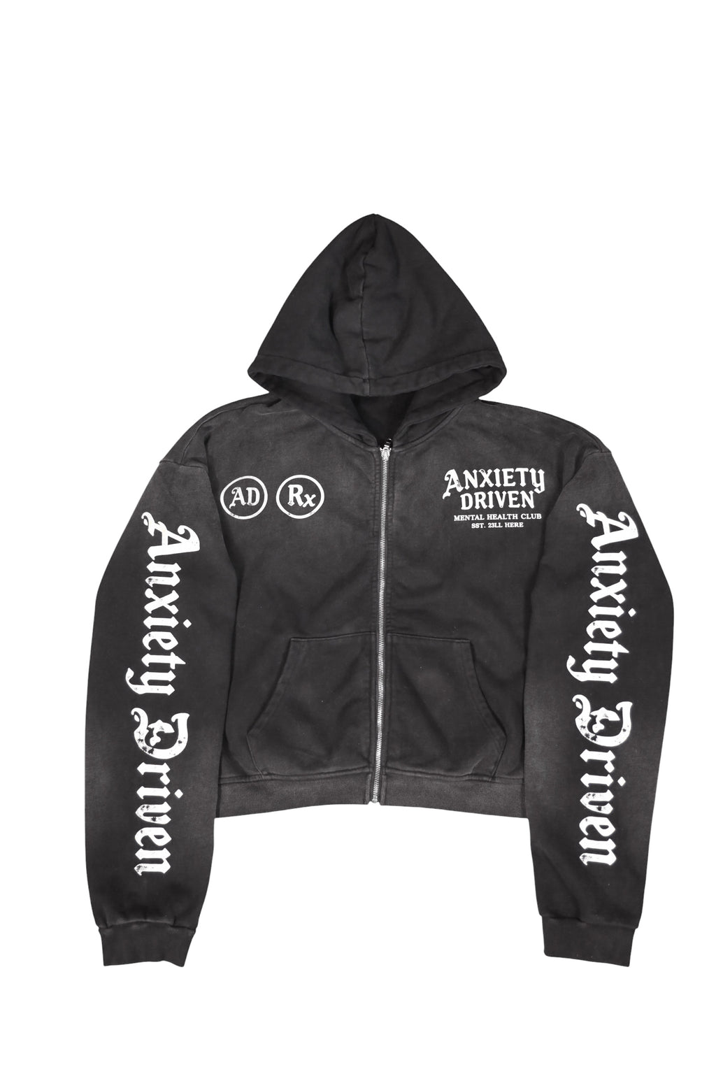 Signature Cropped Zip Hoodie