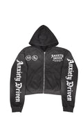 Signature Cropped Zip Hoodie