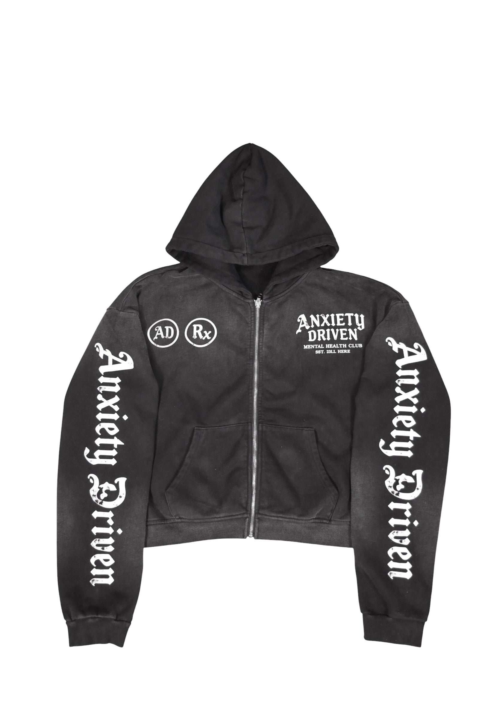 Signature Cropped Zip Hoodie